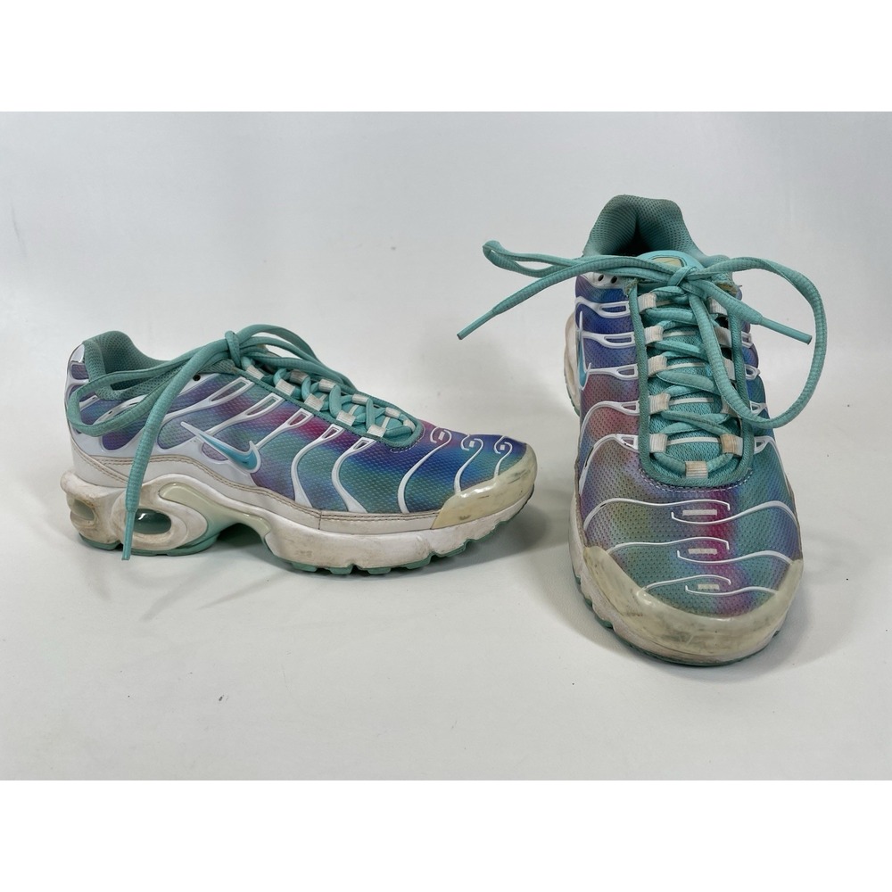 Nike Air Max Plus Running Shoes Size 5Y White Teal BV1239-100 Womens 6.5